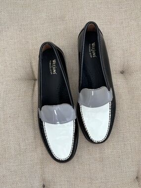 G.H. Bass & Co. Weejuns Wylie Black Grey Polished Loafers - Womens 7